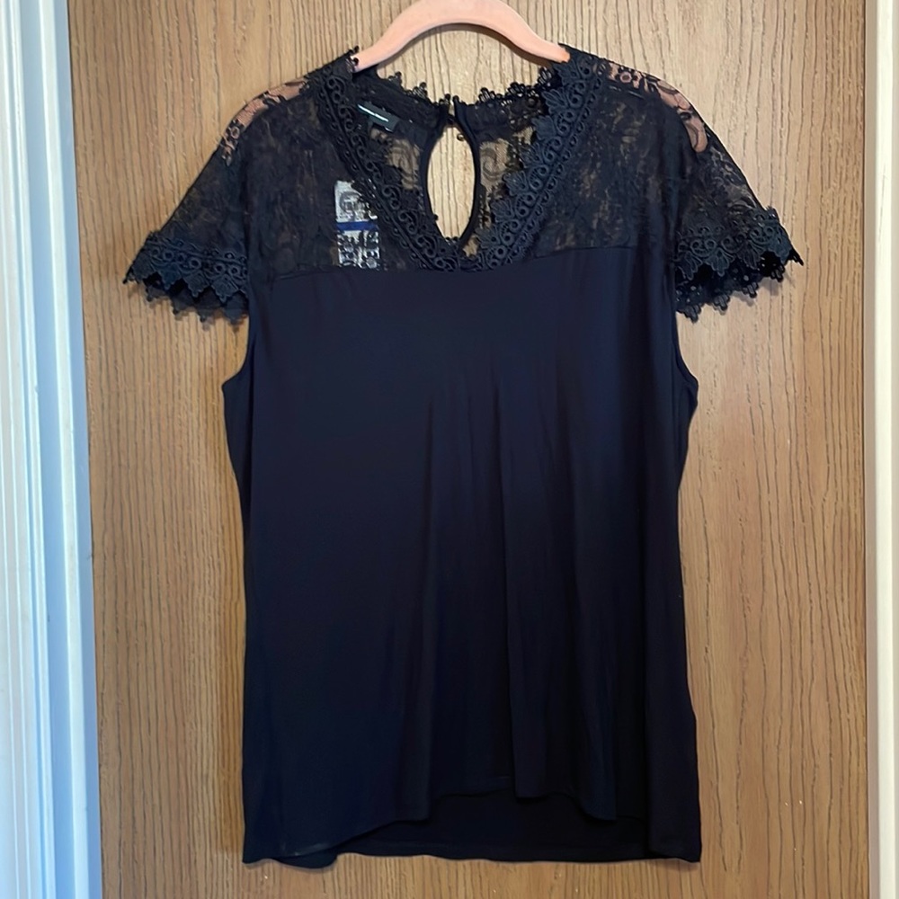 INC black lace sleeve top. Brand new with tags.